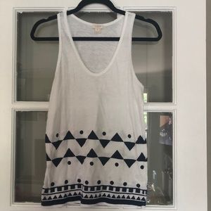 EUC geometric print J crew Factory tank size S